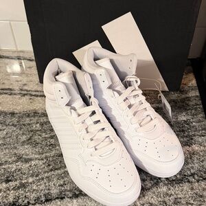 Adidas Hoops 4.0 Mid Basketball Shoes White High-Top Sneakers Unisex